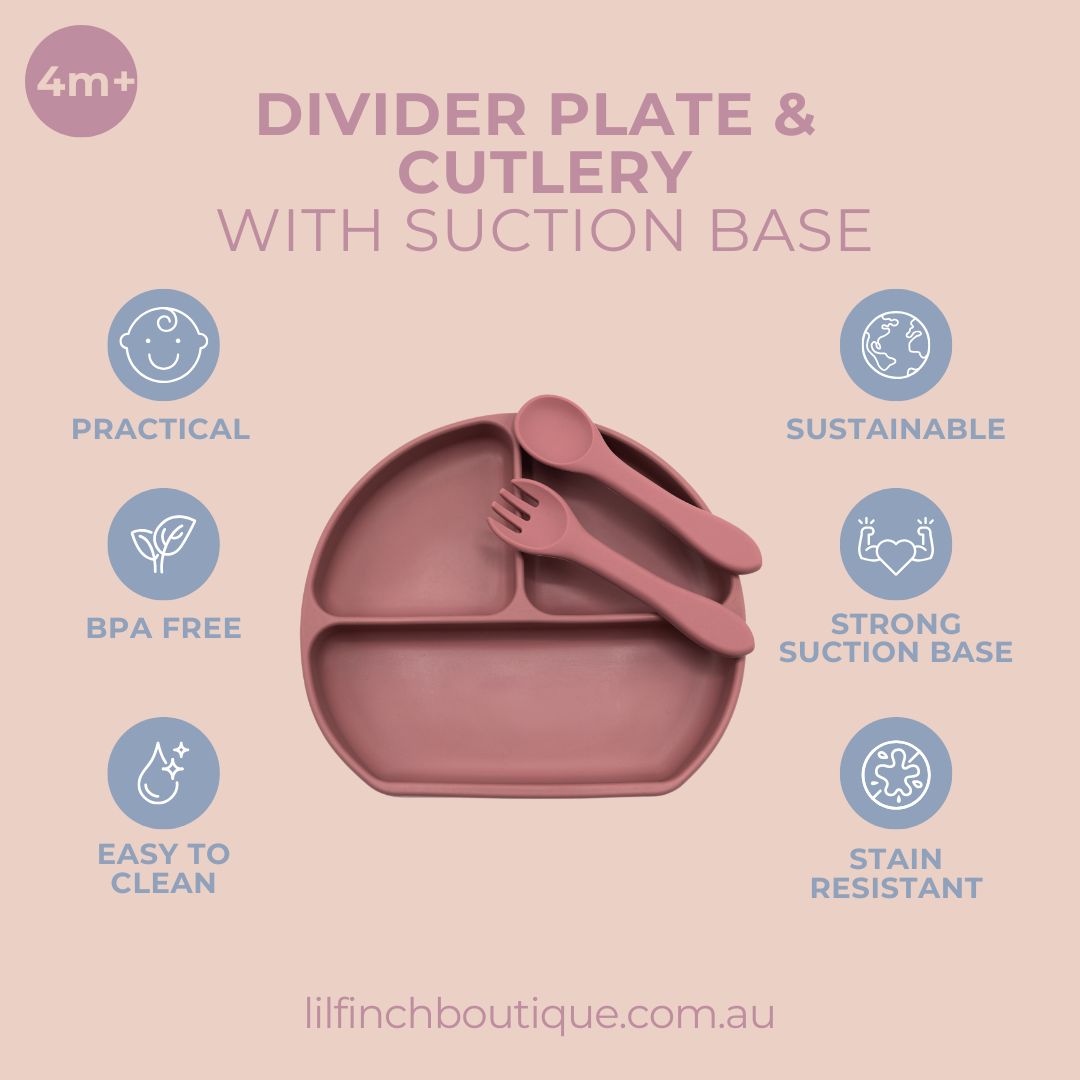 Divider Plate with Suction Base + Cutlery