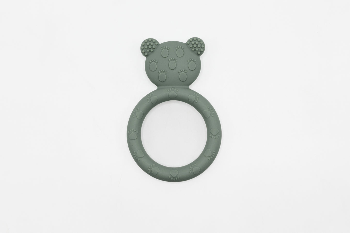 Silicone Bear Teether Sage Back