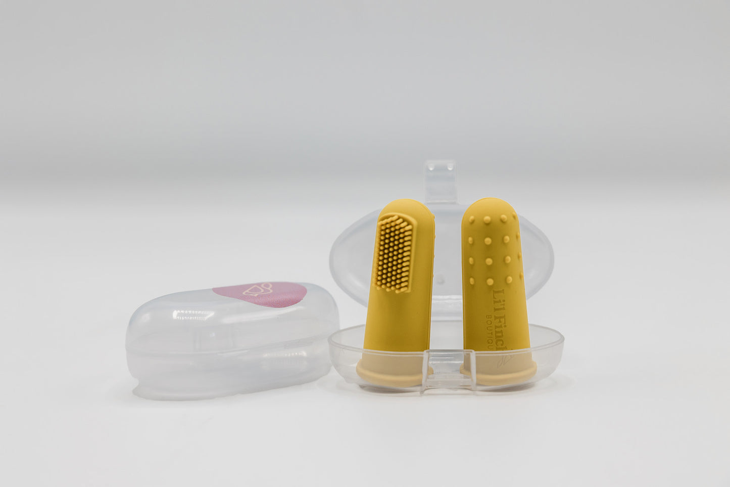 Silicone Finger Toothbrush Twin Pack Yellow