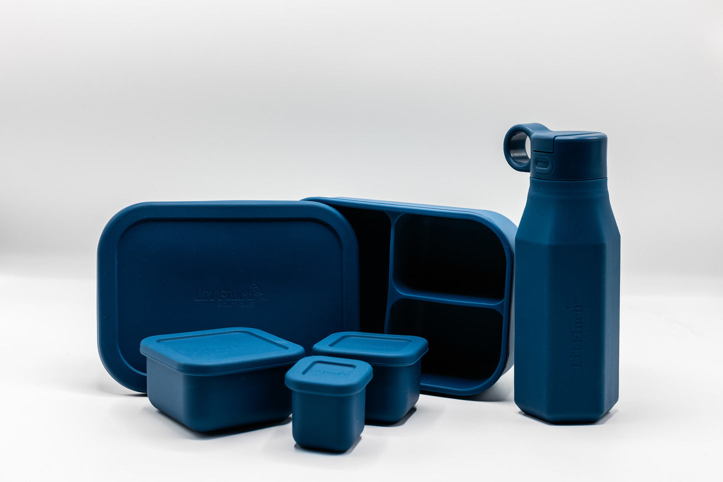 Silicone Lunch Box Bundle Navy Blue