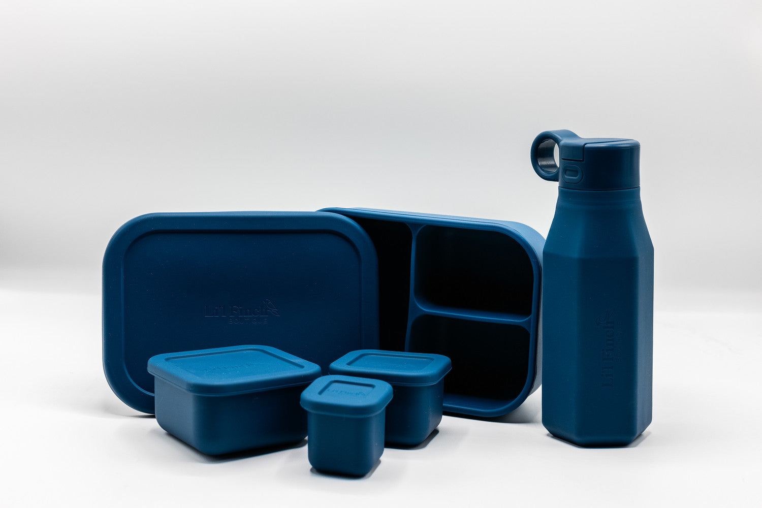 Silicone Lunch Box Bundle Navy Blue
