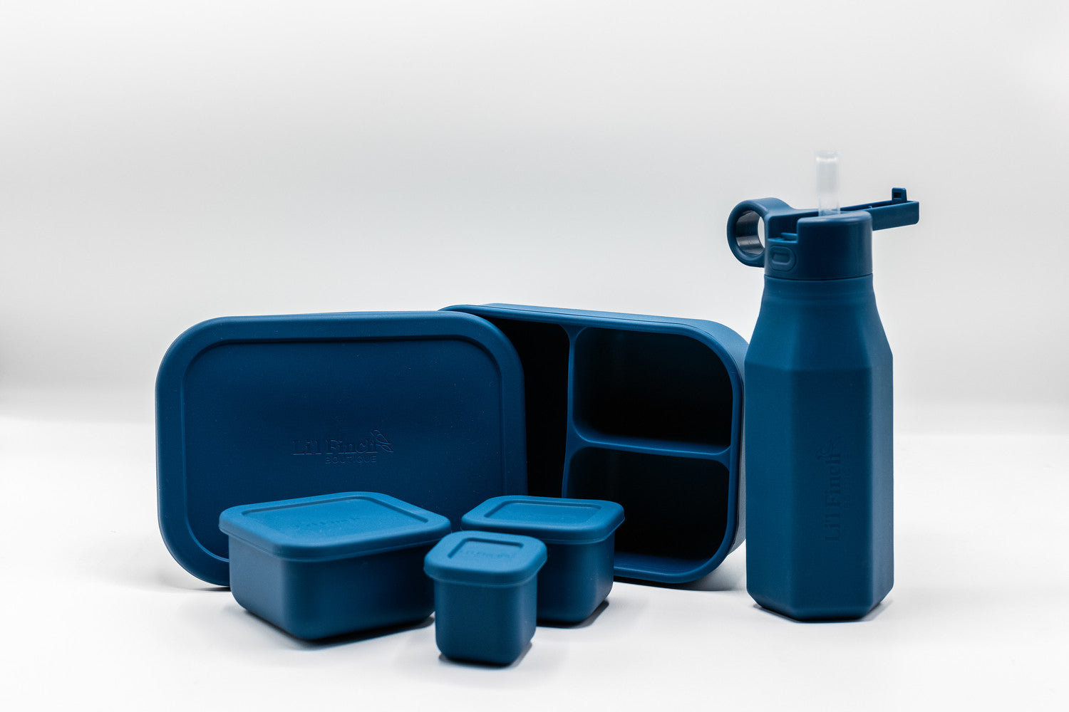 Silicone Lunch Box Bundle Navy Blue