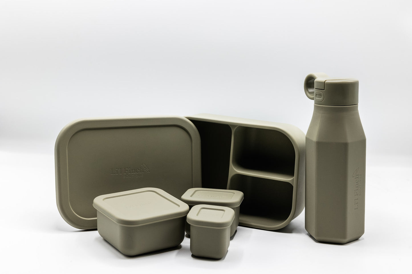 Silicone Lunch Box Bundle Olive