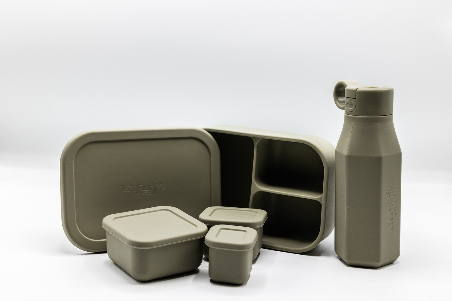 Silicone Lunch Box Bundle Olive