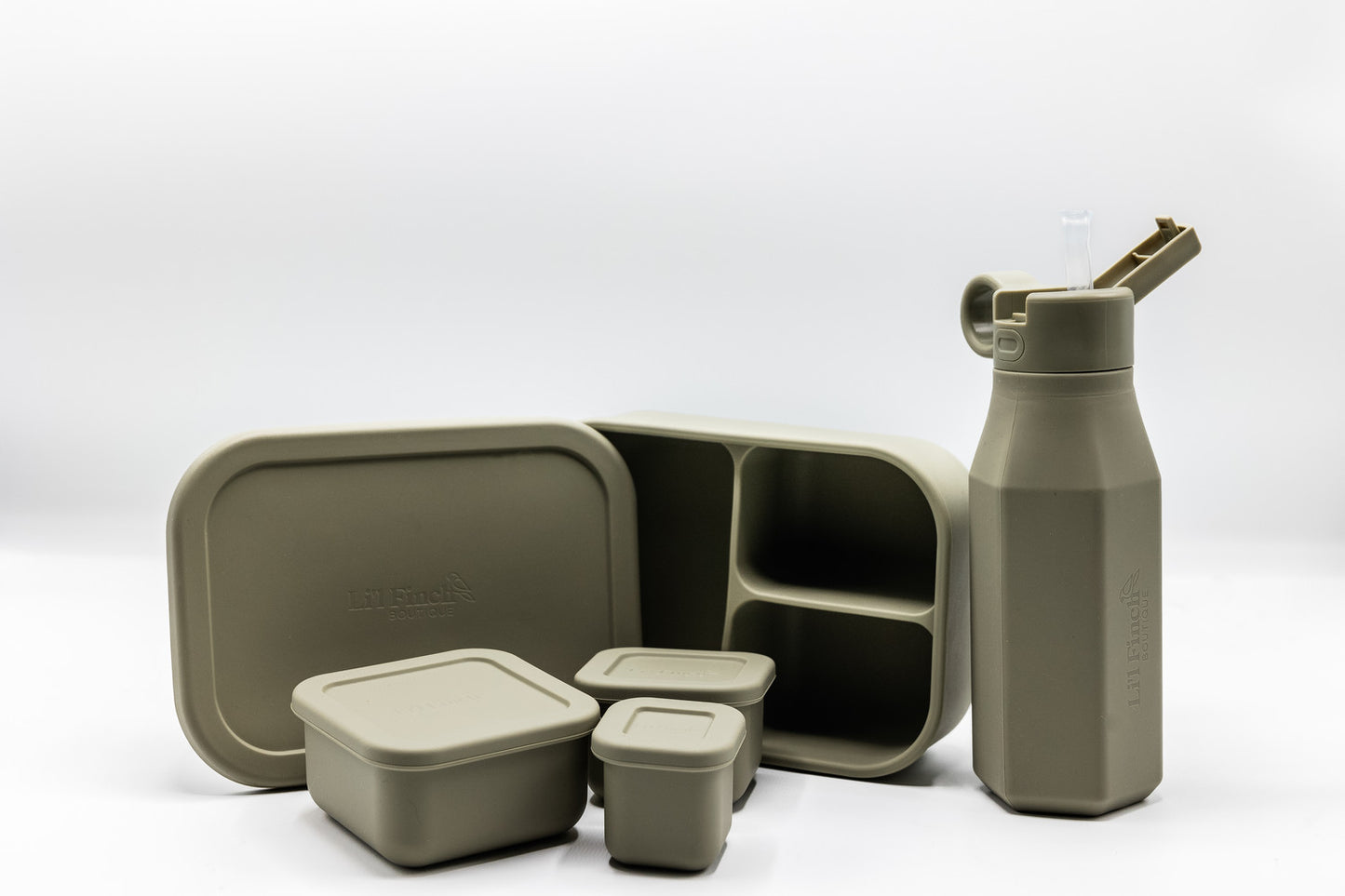 Silicone Lunch Box Bundle Olive