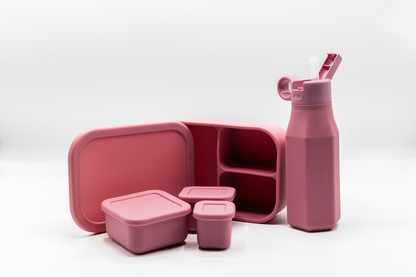 Silicone Lunch Box Bundle Powder Rose
