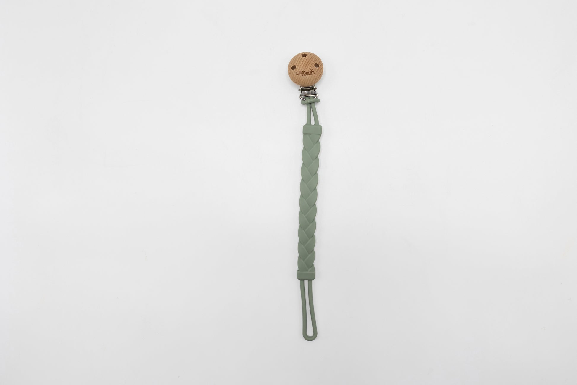 Silicone Plaited Dummy Clip Sage