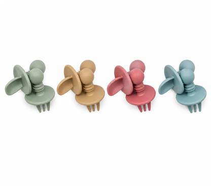 silicone baby easy grip cutlery colour range 