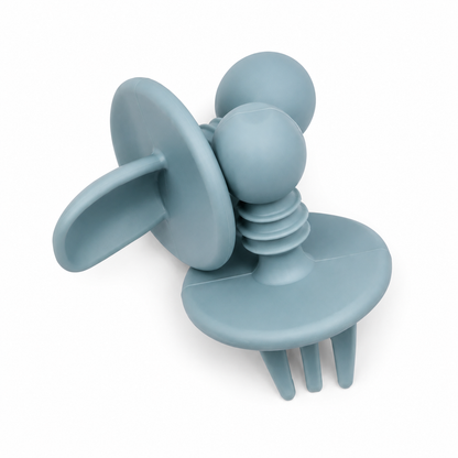 Blue silicone baby easy grip cutlery