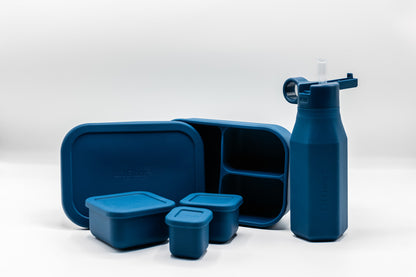 Silicone Lunch Box Bundle Navy Blue