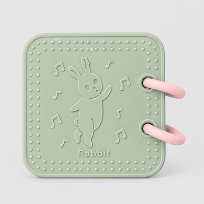 Silicone sensory play book rabbit