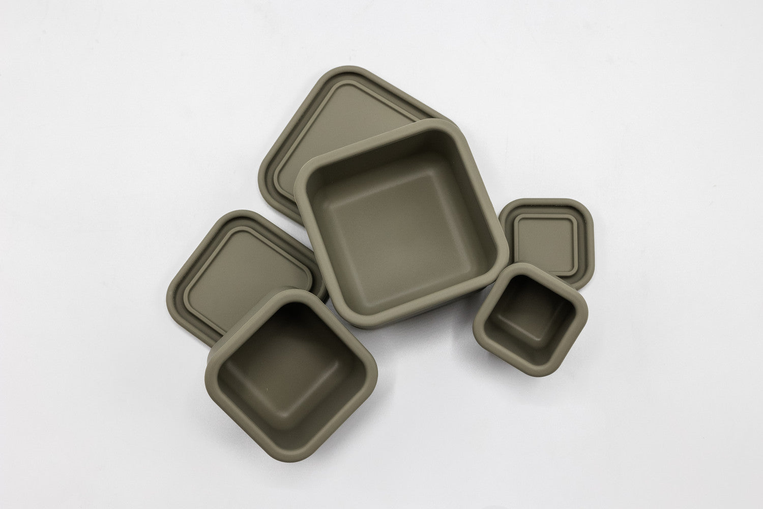 Silicone Snack Box Set Olive